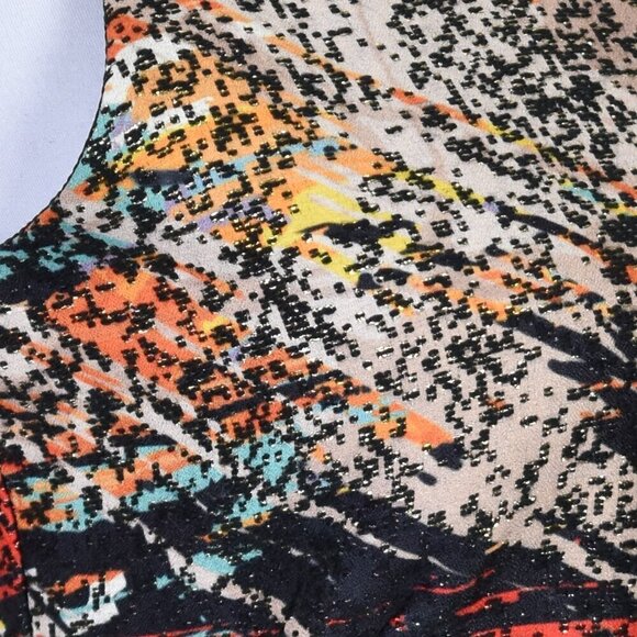 Hunter Bell Stevie Printed Cutout Shimmer Dress - 0 - Picture 8 of 10